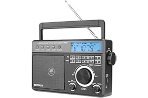 Retekess TR629 Portable Shortwave Radios, Digital Radio AM FM Plug in with DSP, Support Backlight LCD Display, Digital Tuning and Preset, USB, Micro SD, Clock, Recorder