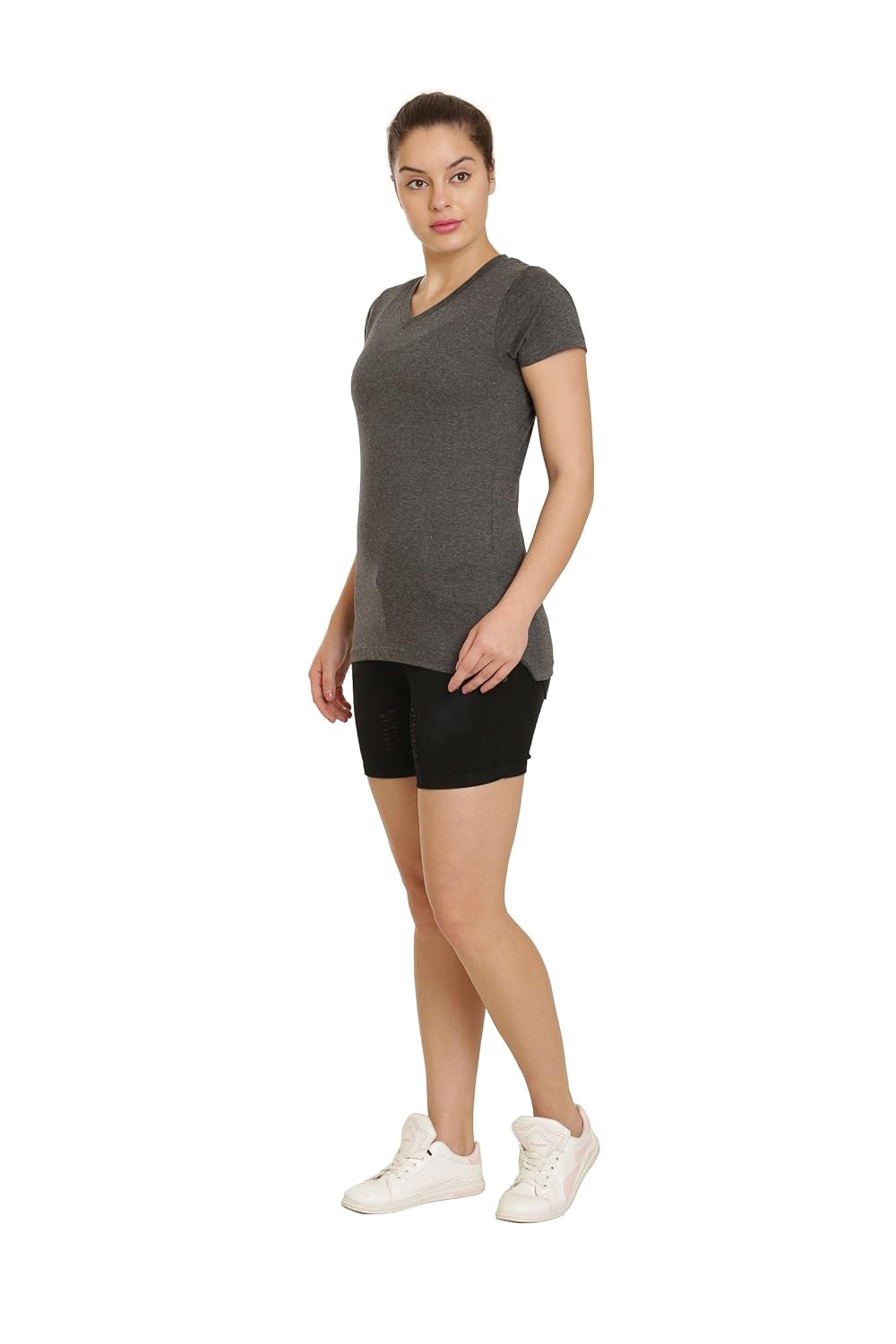 goldstroms women's plain sports/yoga v-neck plain tee/top