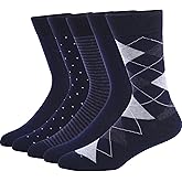 DRASEX Men's Dress Socks Funky Colorful Pattern Cotton Novelty Casual Crew Socks