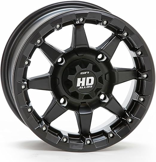 STI HD5 Beadlock Matte Black ATV Wheel 14x9 (4/137) (5+4) [14HB5279] Automotive
