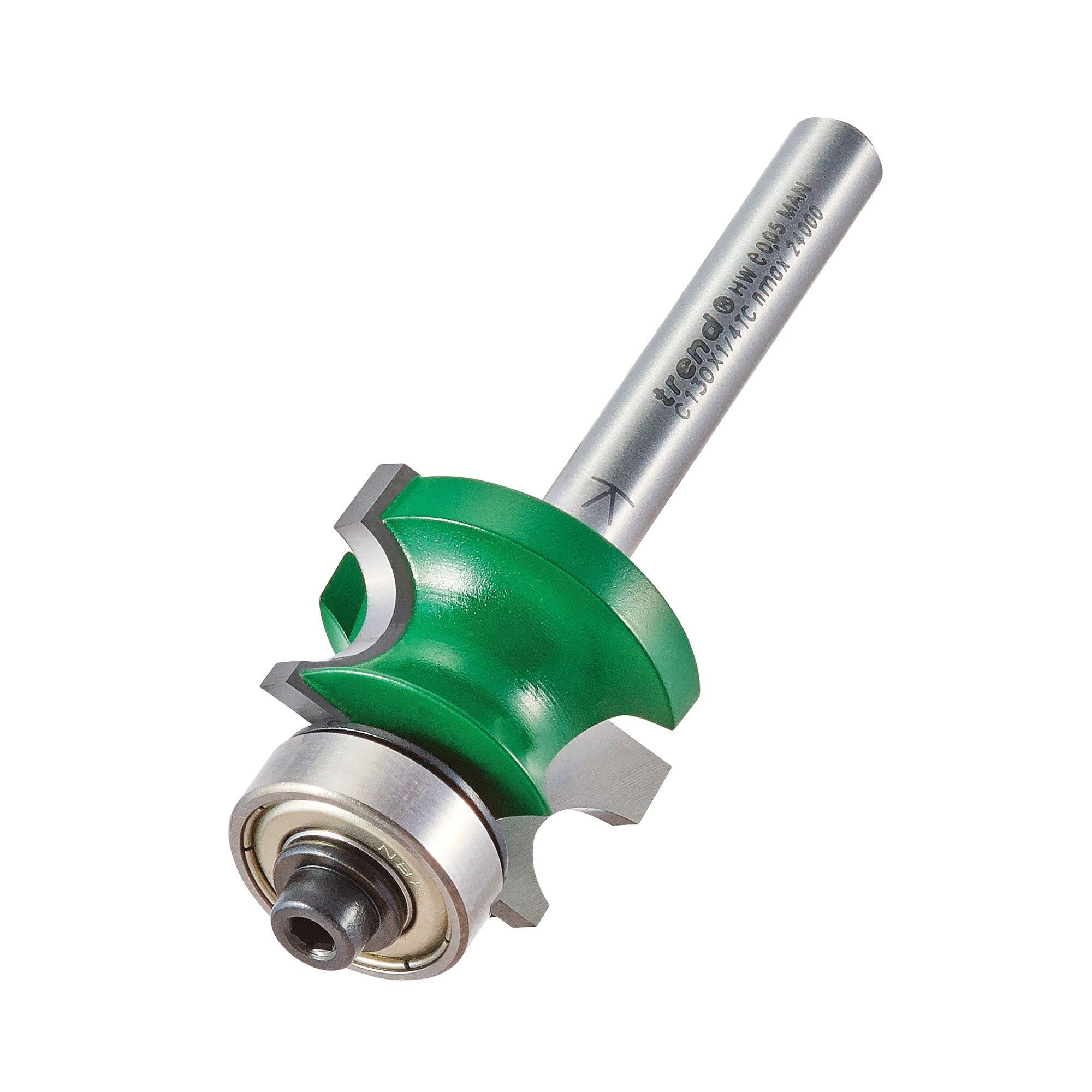 Trend CraftPro Corner Bead Router Cutter, 1/4 Inch Shank, 26mm Cut Diameter & 16mm Cut Length, 4.8mm Radius, Tungsten Carbide Tipped, C130X1/4TC โ image 1