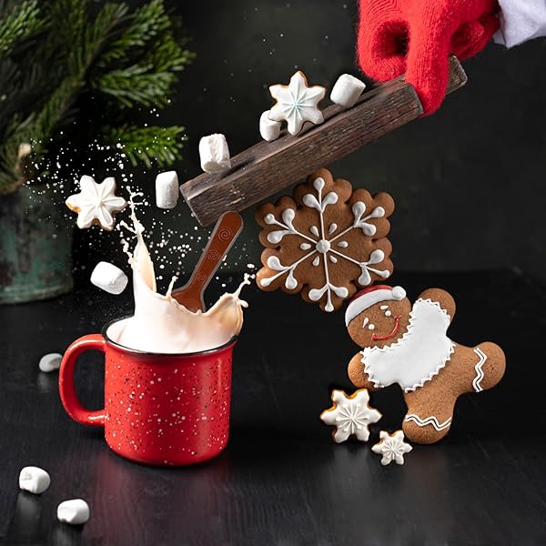 FRUIDLES CHRISTMAS CHOCOLATE STIRRING SPOONS HOLIDAY TREATS, MILK CHOCOLATY ‘N SMOOTH, HOT CHOCOLATE SPOONS POP PARTY BAG FILLERS, KOSHER CERTIFIED DAIRY, 3OZ SPOON