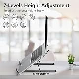 Tonmom Laptop Stand Adjustable Ergonomic Ventilated 10-15.6 inch Black view 3