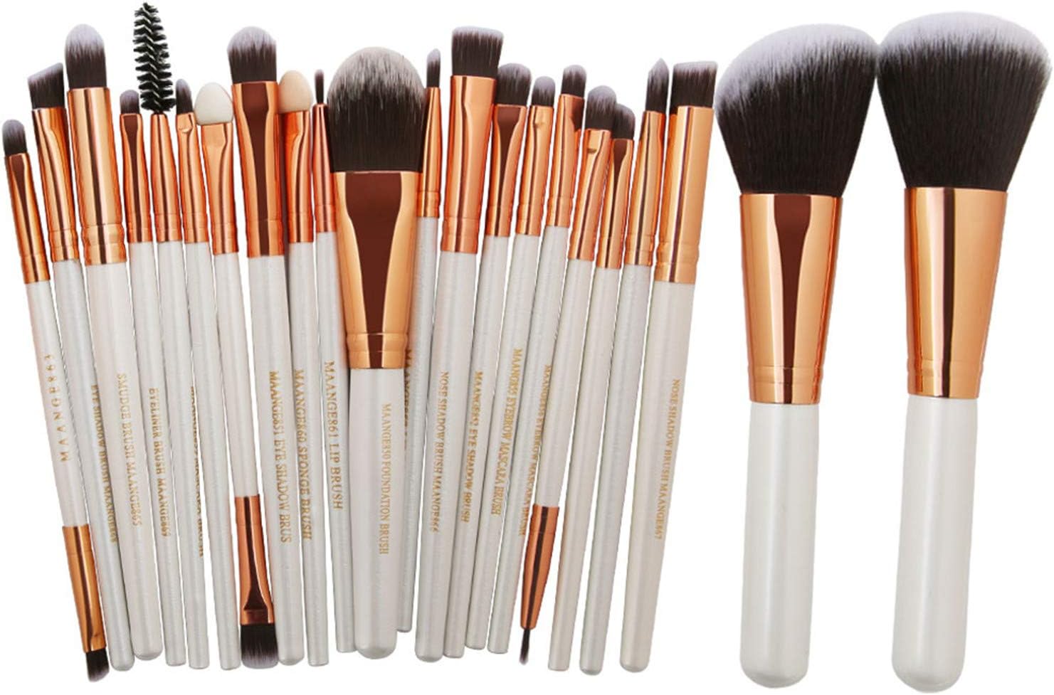 20/22Pcs Beauty Makeup Brushes Set Cosmetic Foundation Blush Eye Shadow Lip Blend Make Up Brush Tool Kit Maquiagem white golden-22pcs