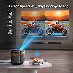 [Unique Handle Design] 2025 Upgrade Mini Projector