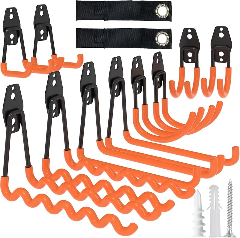 HSTMYFS Kitmiido Garage Hooks Set 10 Pack Double Wall Mount Heavy Duty