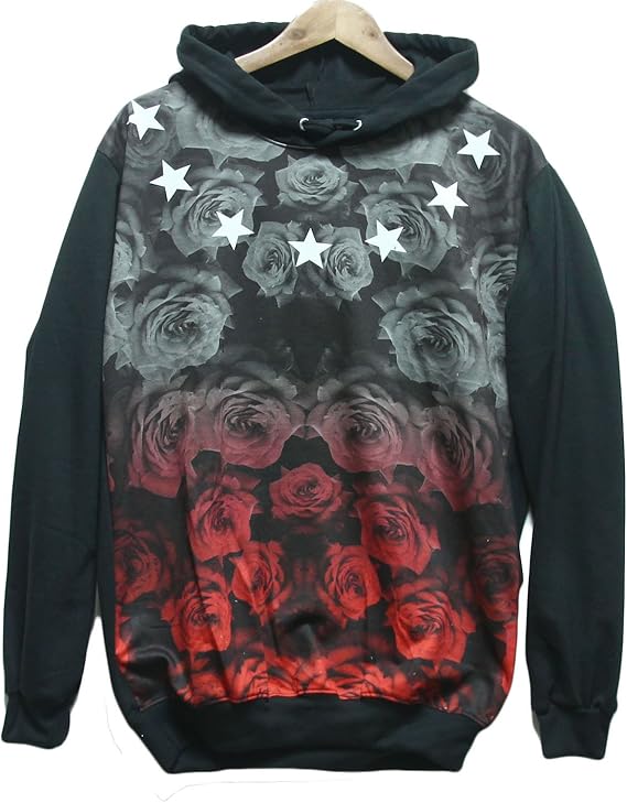 Amazon Mao Mao プルオーバーパーカー ストリート系 星 花柄 スウェット メンズ 並行輸入品 コート ジャケット 通販