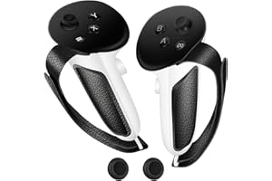 FKGZJF Controller Grips Compatible with Meta/Oculus Quest 3 Accessories,Non-Slip Handle Cover, Grips Cover with Adjustable Knuckle Straps,Fit Official Charging Dock Battery