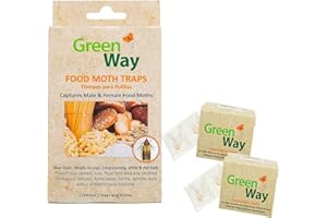 INSECTS LIMITED Greenway Food Moth Traps (2 Traps) - Pantry Moth Trap - Alternative to Naphthalene Balls and Moth Balls - Pheromone Attractant