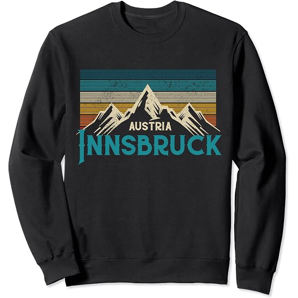 Sweatshirt Rétro Kitzbuhel Austria Skiing – Design Vintage Ski, Unisexe Adulte, Neuf Avec étiquettes