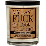 My Last F | Funny Office Candle Gifts | Funny Christmas Novelty Gifts for Coworker Boss Friend | Funny Relaxation Gifts for W