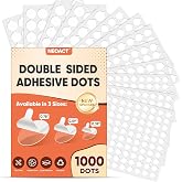 1000 Pcs Double Sided Sticky Dot with Pull Tab, 3 Sizes Adhesive Dots | Clear Removable Glue Dots Posters Tape, No Trace Sticky Tack for Poster Balloon Museum Crafts Party Decoration