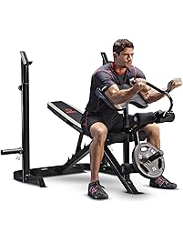 Marcy Adjustable Olympic Weight Bench Leg Developer Squat Rack MD-879