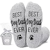 HAPPYPOP Fuzzy Dog Mom Dad Gifts - Dog Lover Socks for Men Women, Funny Valentine Gifts