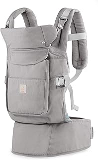 GAGAKU Ergonomische Babytrage mit Breiter Hüftgurt Baumwoll Kindertrage Baby Tragetasche 3 Tragepositionen für 5,5-15 kg 4-48 Monate