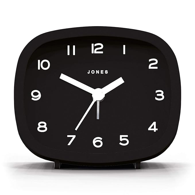 Jones Black Retro Alarm Clock Jones Amazon.co.uk Kitchen & Home