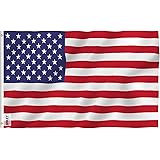 Anley Fly Breeze 3x5 Foot American US Flag - Vivid Color and UV Fade Resistant - Canvas Header and Double Stitched - USA Flag