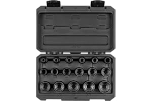 TEKTON 1/2 Inch Drive 12-Point Impact Socket Set with Case, 17-Piece (5/16-1-1/4 in.) | SID92336