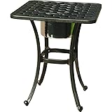 Amazon.com : Never Rust Aluminum and Glass Outdoor End Table in Bronze