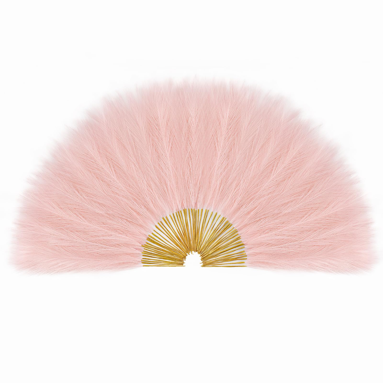 Serwalin 60pcs Light Pink Pampas Grass Decor 45cm Small Pampas Grass Artificial Silk Flowers Home Decor Faux Pink Feathers for Vase Light Pink Room Decor for Bathroom Dining Room Table Centerpiece