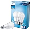 Philips LED Basic Frosted Non-Dimmable A19 Light Bulb - EyeComfort Technology - 1500 Lumen - Daylight (5000K) - 13.5W=100W - E26 Base - Indoor - 4-Pack