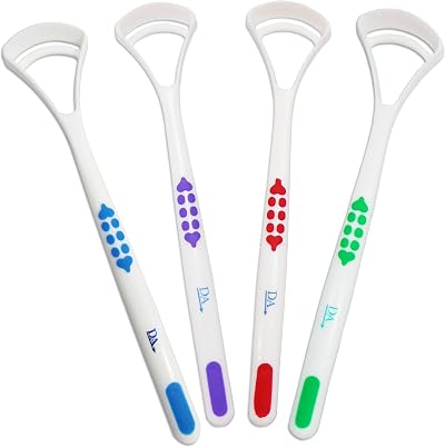Dental Aesthetics Tongue Scraper Cleaner Set of 4 Colours