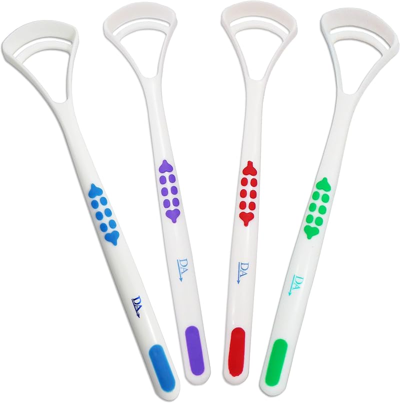 Dental Aesthetics Tongue Scraper Cleaner Set of 4 Colours