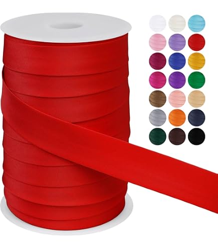 Ruban Biais Double Pli Coton 1/2 Pouce (55 Yards) - Blanc Pour Couture Et Ourlets