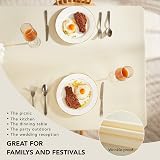 Deconovo Oxford Wipeable Tablecloth Water Resistant 130x130cm Yellow view 6