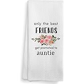 NOQL Promoted to Aunt Kitchen Towels, Aunt Gifts, Pregnancy Announcement for Aunt Freind, for Aunt, Auntie Drying Cloth Hand Towels Tea Towels for Bathroom Kitchen, 16×24 Inches