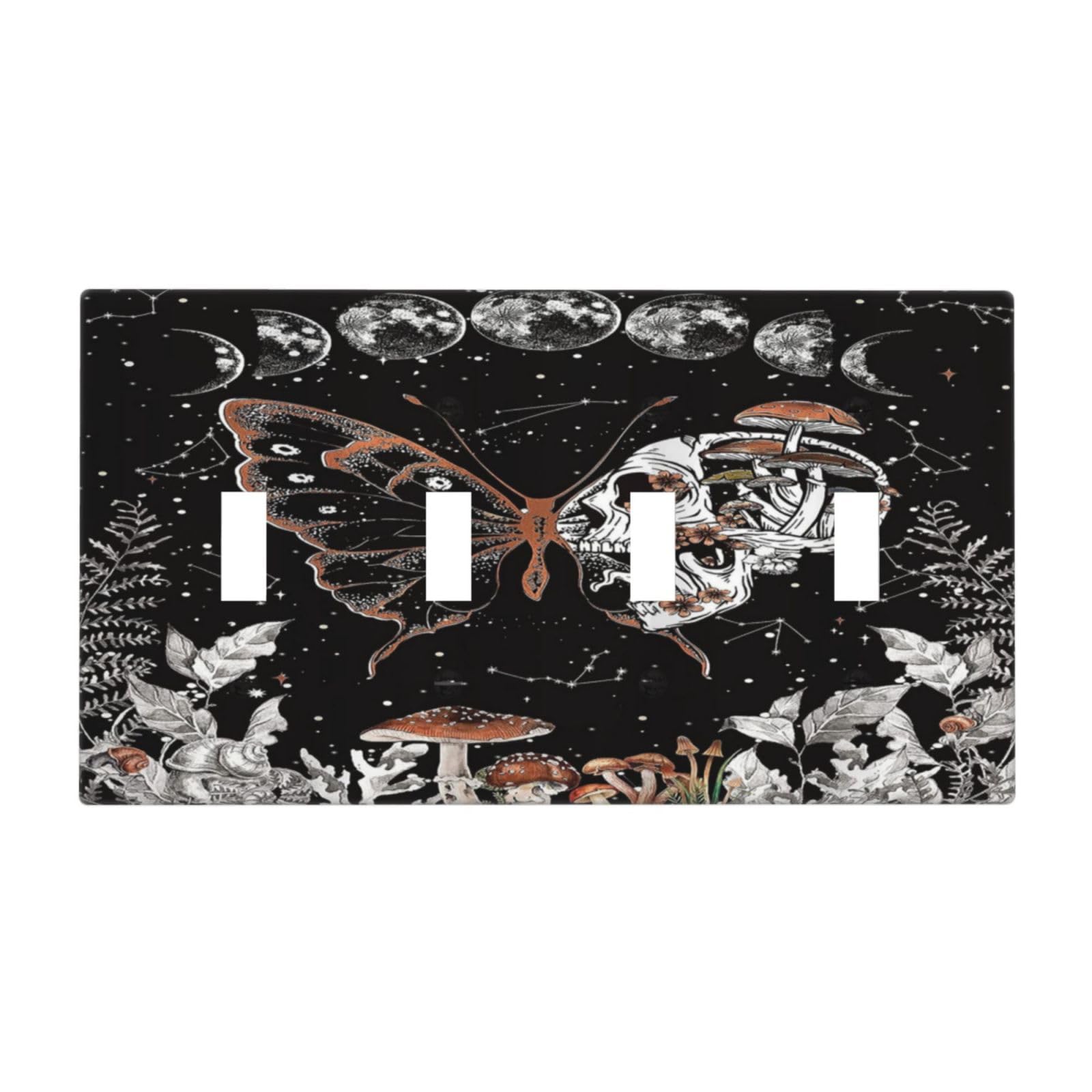 Halloween Moth Skull Skeleton Mushroom Butterfly