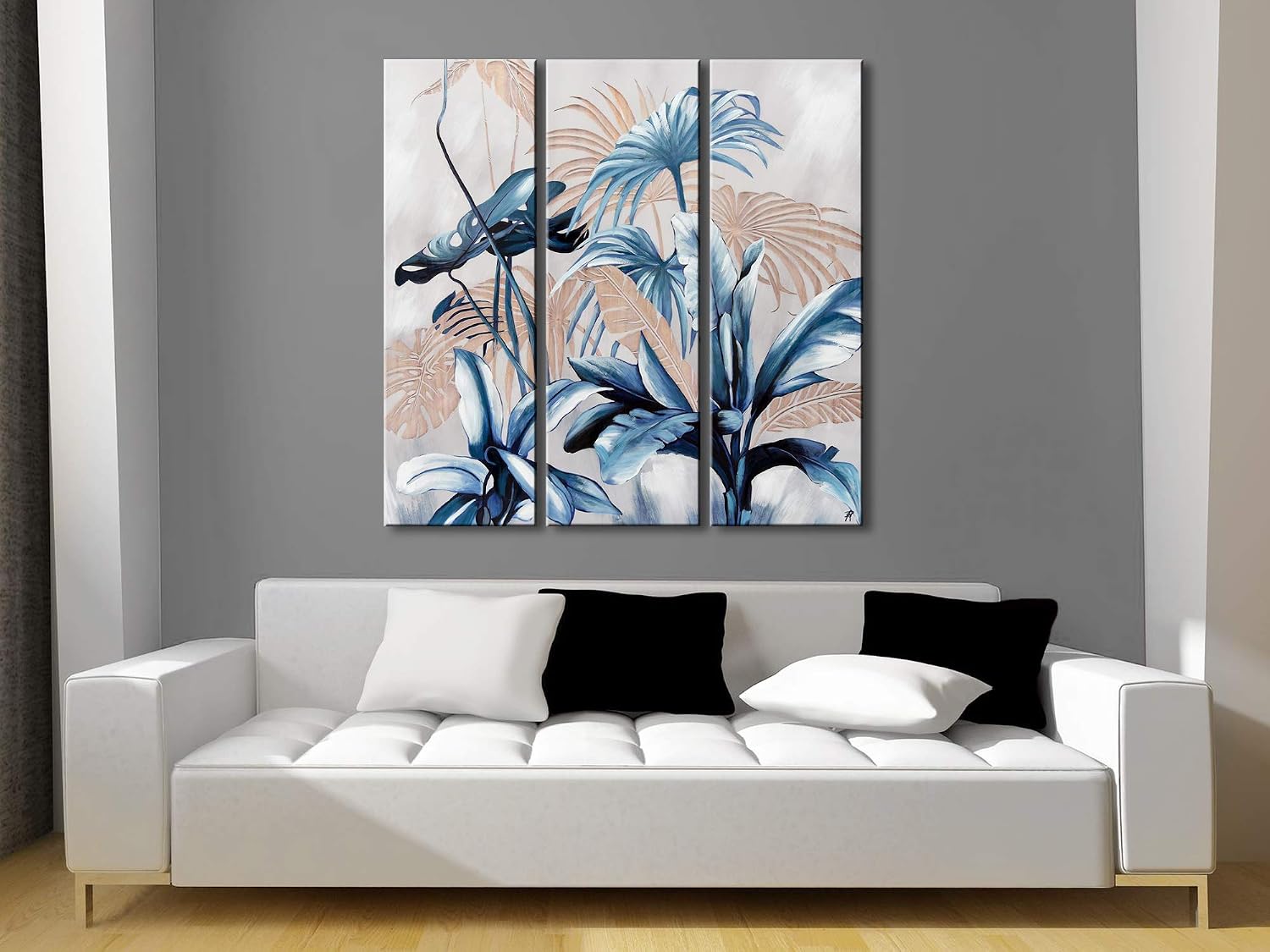 World Art Paintings on Decorative stretchers, Multicolor, 120 x 40 x 3, 5cm x 3Pc 120 x 120, 120L x 40W cm - Image 4