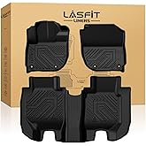 LASFIT Floor Mats for Honda HRV 2016 2017 2018 2019 2020 2021 2022, All Weather TPE Custom Fit HR-V Floor Liner Accessories, 1st & 2nd Row, Black
