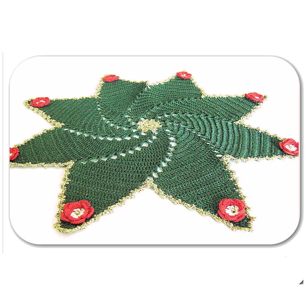 Centrino Stella Di Natale Uncinetto.Centrino Stella Verde E Oro Per Natale In Filato Di Cotone All Uncinetto Dimensioni O 36 Cm Handmade Italy Amazon It Handmade