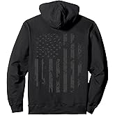 Distressed Flag USA Military Pullover Hoodie