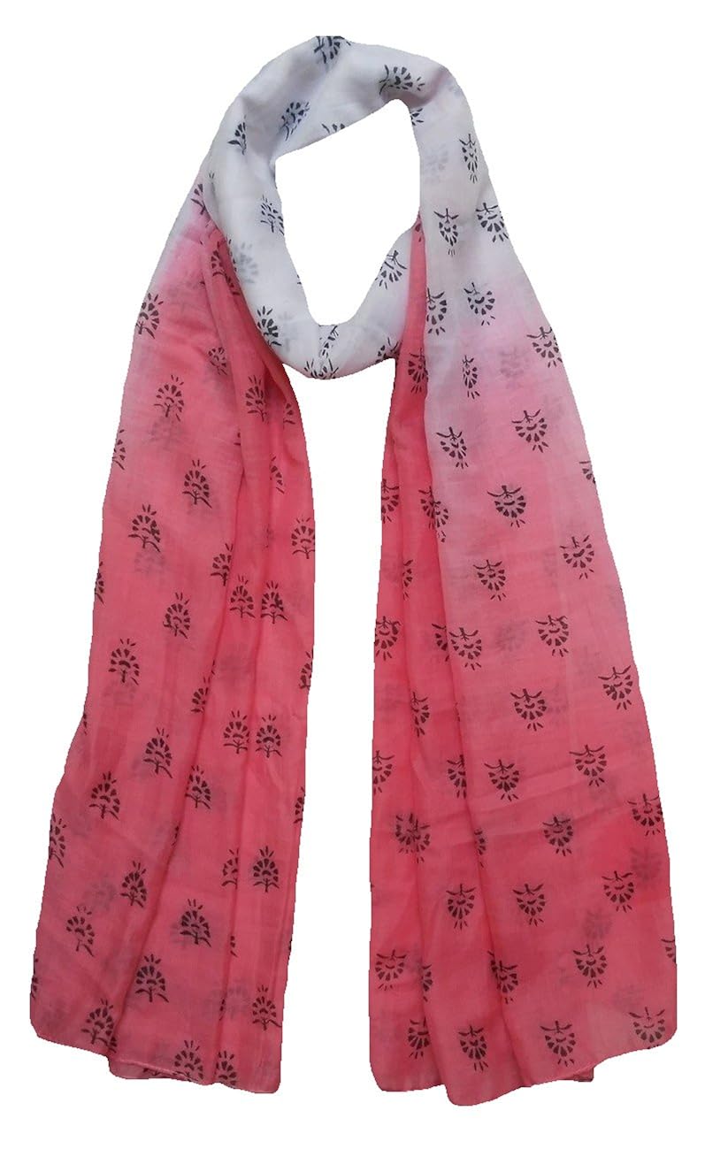 fusfus women's polycotton stoles(f0152, multicolour, free size) - set of 6