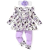 HINTINA Toddler Infant Girl Ruffle long Sleeve Top Pants 2 Piece Outfits Baby Girl Fall Winter Clothes Set