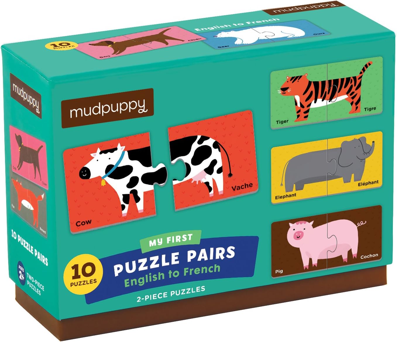 Toys Games Mudpuppy French English My First Puzzle Pairs Puzzle 20 Piece Puzzles