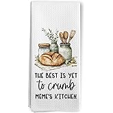 BitKAM Meme Grandma Kitchen Towels, Meme Gifts for Mother's Day Birthday Dish Tea Towels, Best Grandma Gifts from Grandkids Decorative Hand Towels for Kitchen, 16x24 Inches