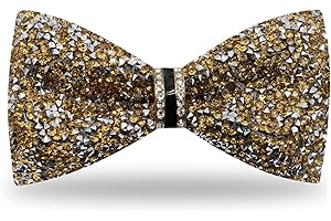 GHTIYLP Mens Rhinestone Bow Tie Pre-Tied Bow Ties for Men Adjustable Sparkle Sequin Bowtie Party Wedding