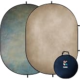 Kate Collapsible Backdrop Tan Gray Green Reversible Pop Up Backdrop 138 | Tan Gray Green Collapsible Backdrop, 5x6.5ft(1.5x2m), for Portrait, Self Tape, Video Conference