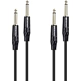 Cable Matters 2-Pack 1/4 Inch TS to TS Electric Guitar Cable (1/4 Cable) 6 Feet