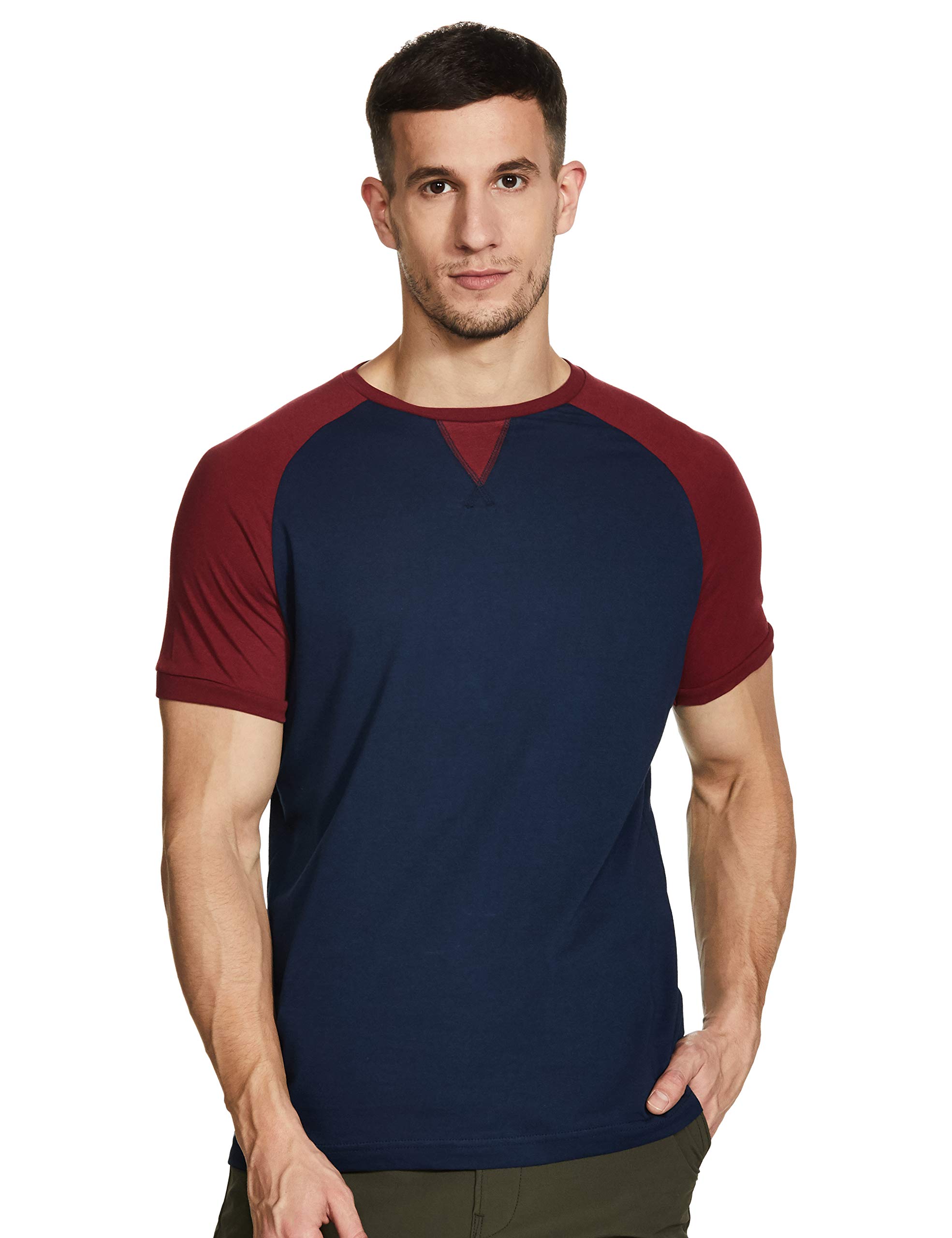 Amazon Brand - SymbolMen's Solid Regular fit T-Shirt