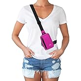 Peicees Small Crossbody Bag for Men Women Mini Sling Bag Travel Running Phone Daypack Cross Body Shoulder Bags, 2 Sizes, Mini Rose