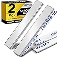 DIYMAG Strong Neodymium Bar Magnets with Double-Sided Adhesive, Rare Earth Magnet for Fridge, DIY, Garage- 60 x 10 x 3 mm, Pack of 2