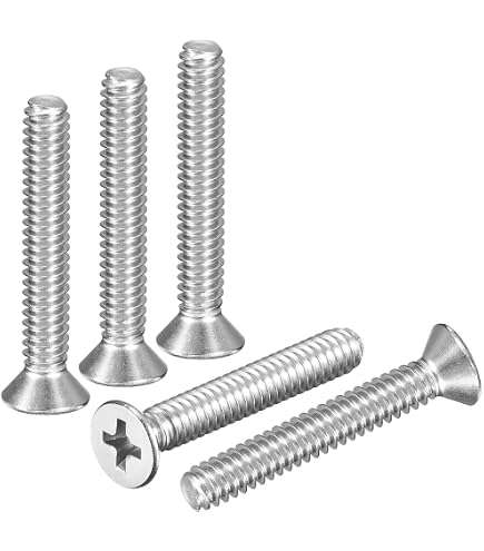 50-Pack #10-24 X 1/4 Flat Head Machine Screws – 304 Stainless Steel, Phillips Drive, Countersunk