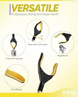 SLAH 32in 81cm Litter Picker Grabber Stick Yellow Rotating 360° Reach Aid view 5