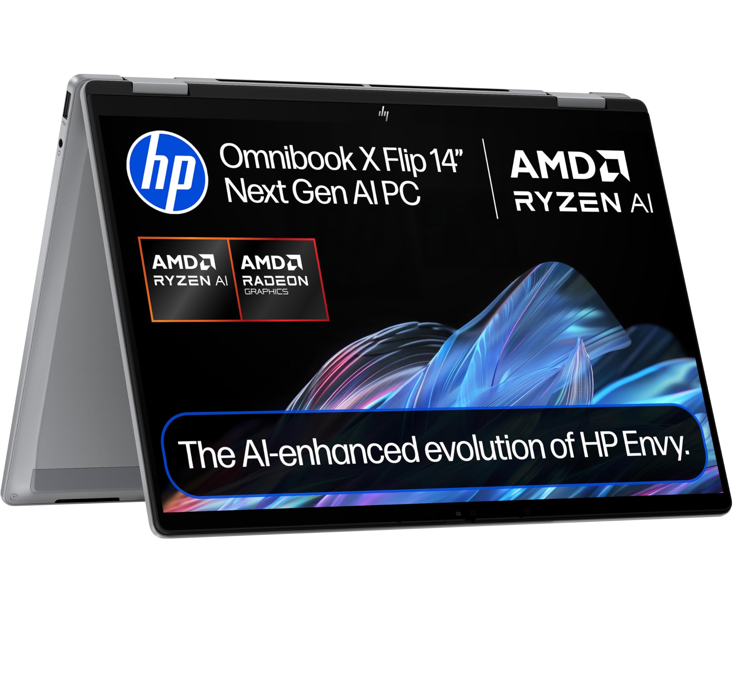 HP OmniBook X Flip NGAI 14" Laptop | CoPilot+ PC | AMD Ryzen AI 7 350 Processor | 24GB RAM | 1TB SSD | AMD Radeon 860M Graphics | 3K OLED Touchscreen | Up to 14.5Hrs Battery | Windows 11 | 14-fk0001sa