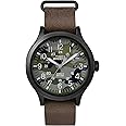 Timex Men's 'Expedition' Quartz Brass and Leather Casual Watch, Color:Brown (Model: TW4B066009J)