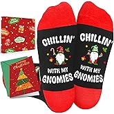 HAPPYPOP Christmas Socks for Kids - Secret Santa Gnome Gifts for Boys Girls with Card